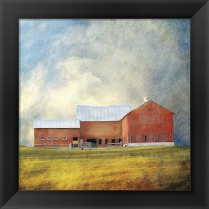 Framed Red Barn Print