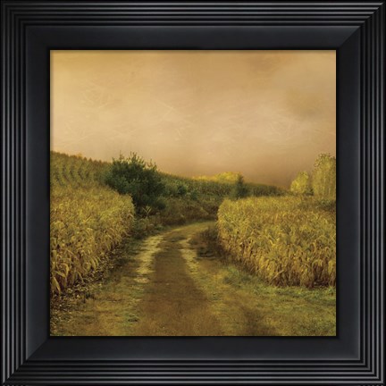 Framed Sunset Cornfield Print