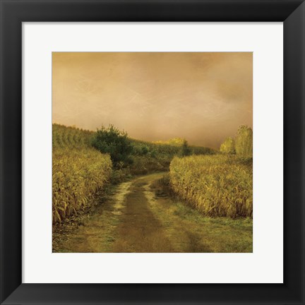 Framed Sunset Cornfield Print