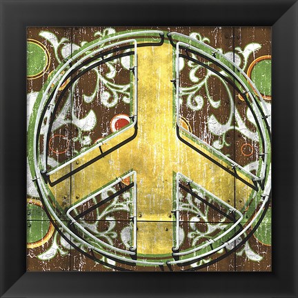 Framed Peace 2 (sign) Print