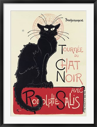 Framed Tournee du Chat Noir Print