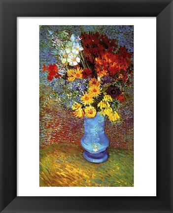 Framed Vase With Anemone Print