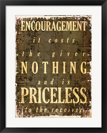 Framed Encouragement Quote Print