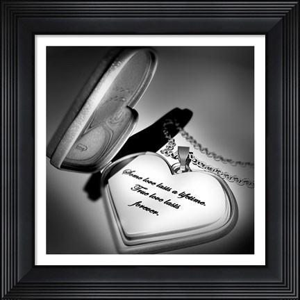 Framed Locket Love Quote Print