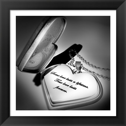 Framed Locket Love Quote Print