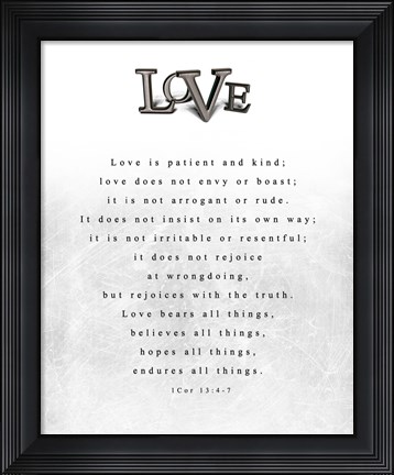 Framed Love Quote Print