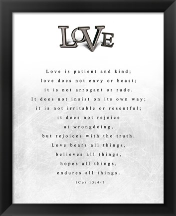 Framed Love Quote Print