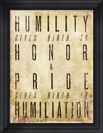 Framed Humility Quote Print
