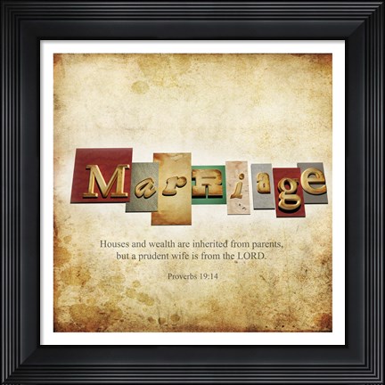 Framed Marriage Print