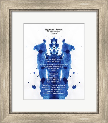 Framed Sigmund Freud on the Topic of Love Print