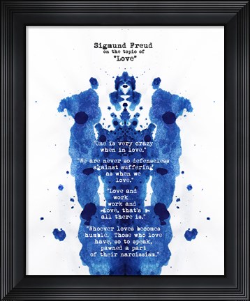 Framed Sigmund Freud on the Topic of Love Print