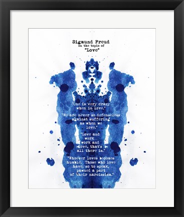 Framed Sigmund Freud on the Topic of Love Print