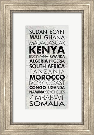 Framed African Countries I Print
