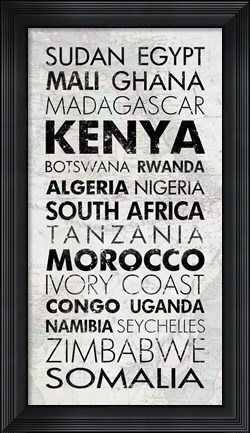 Framed African Countries I Print
