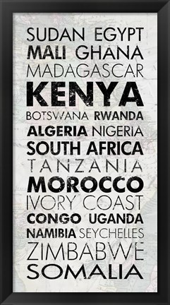 Framed African Countries I Print