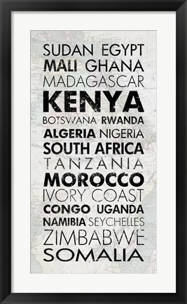 Framed African Countries I Print