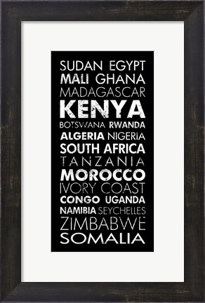 Framed African Countries II Print