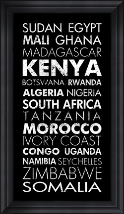 Framed African Countries II Print