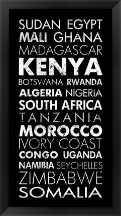 Framed African Countries II Print