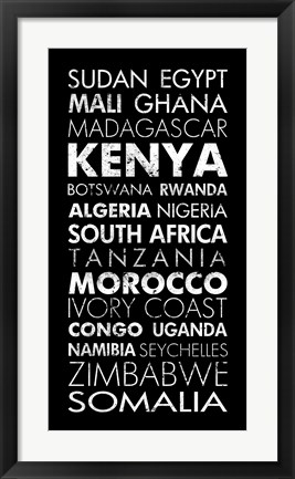 Framed African Countries II Print