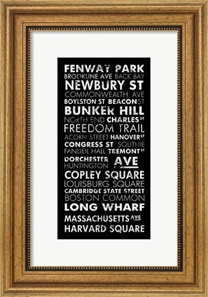 Framed Boston Cities II Print