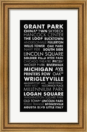 Framed Chicago Cities II Print