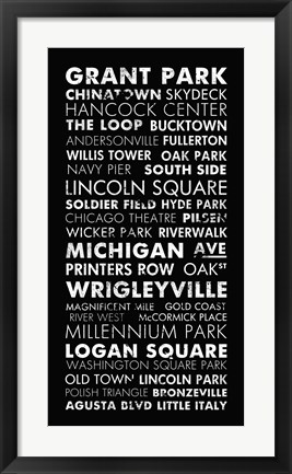 Framed Chicago Cities II Print