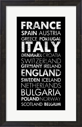 Framed European Countries II Print