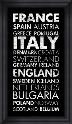 Framed European Countries II Print