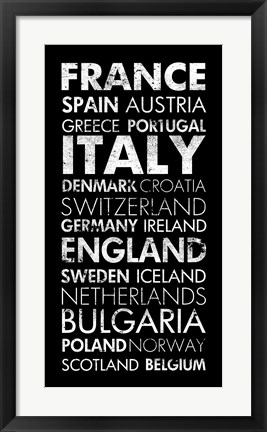 Framed European Countries II Print