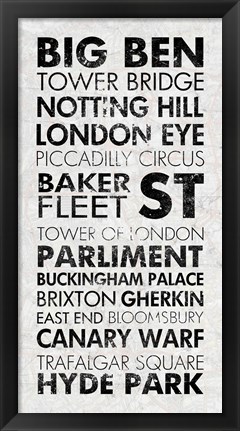 Framed London I Print