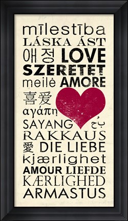 Framed Love Around the World Print
