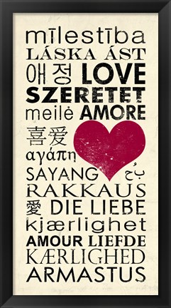 Framed Love Around the World Print