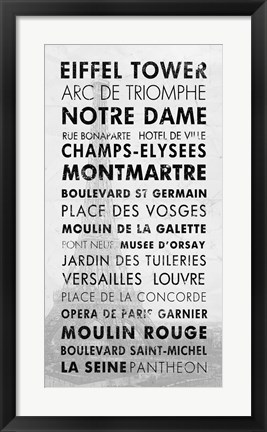 Framed Paris 1 Print