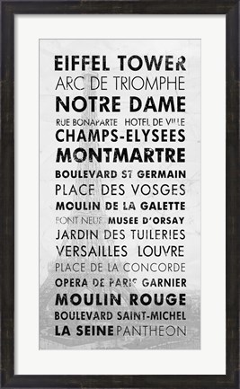 Framed Paris 1 Print