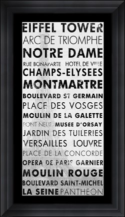 Framed Paris III Print