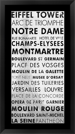 Framed Paris III Print