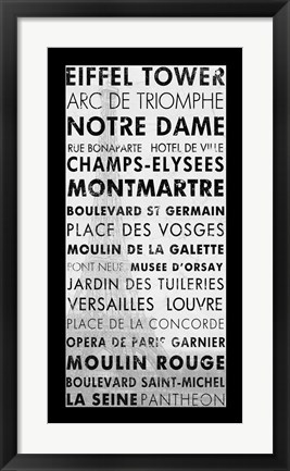 Framed Paris III Print