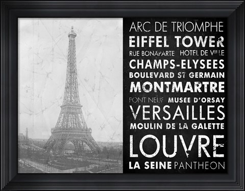 Framed Eiffel Tower Paris Print