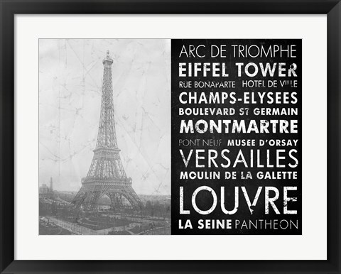 Framed Eiffel Tower Paris Print