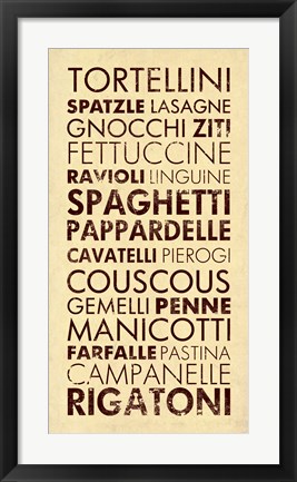 Framed Pasta I Print