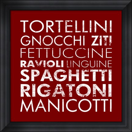 Framed Pasta II Square Print