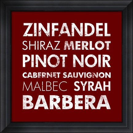 Framed Red Wine I Print