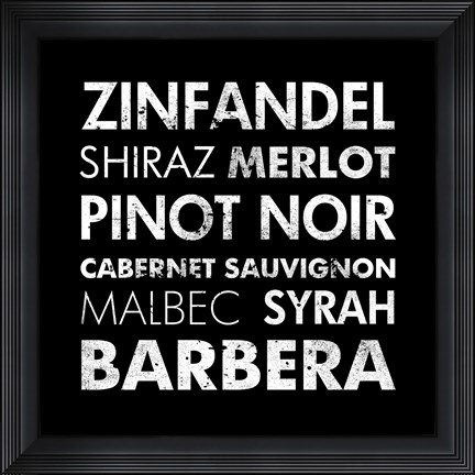 Framed Red Wine II Print