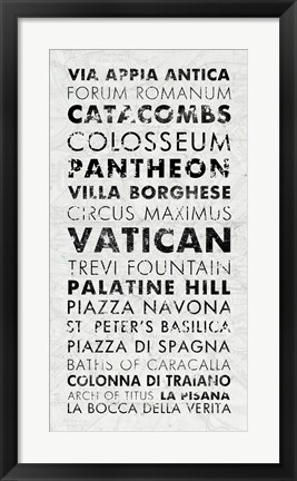 Framed Rome I Print