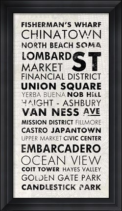 Framed San Francisco I Print