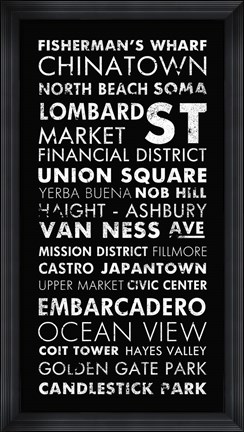Framed San Francisco II Print