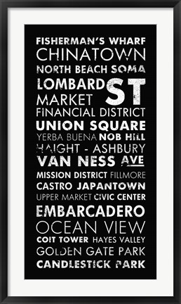 Framed San Francisco II Print