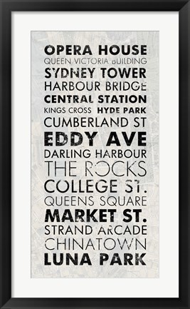 Framed Sydney I Print