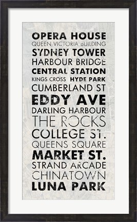 Framed Sydney I Print